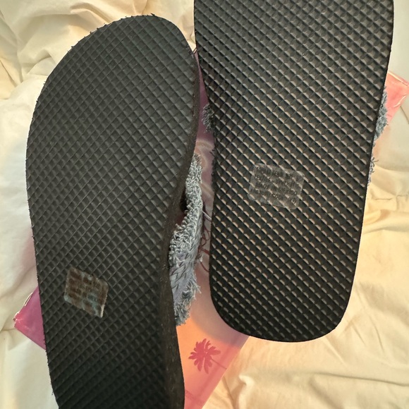 Jellypop size 9 new in box fringed flip flops in navy - Picture 4 of 5